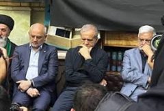 حضور پزشکیان در مراسم بزرگداشت شهدای جنگ ۱۲ روزه