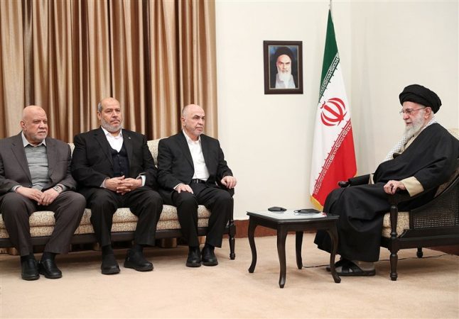 دیدار رهبر معظم انقلاب با اعضای شورای رهبری حماس