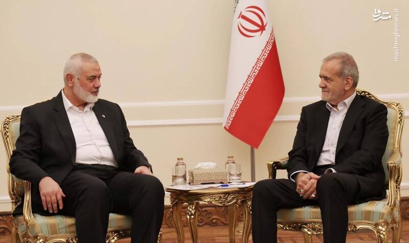 دیدار و گفت و گوی اسماعیل هنیه با پزشکیان